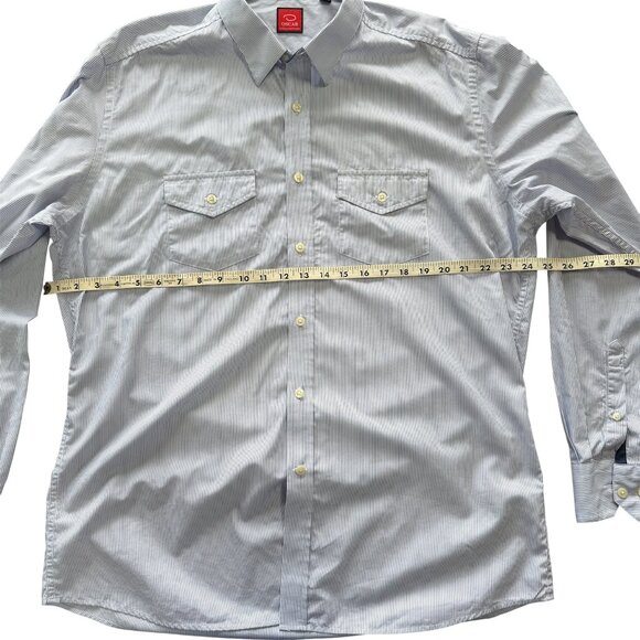 O by Oscar XL Tailored Long Sleeve Button-Up Shirt | 2 Chest Pockets | Roll-Up S - Picture 4 of 9